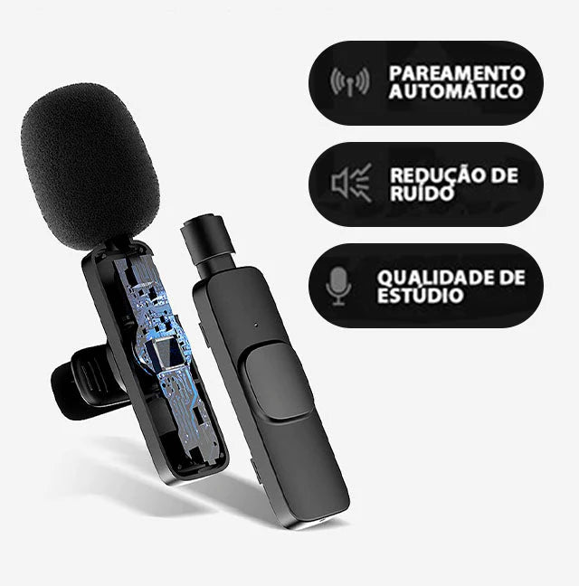 Microfone de Lapela Premium